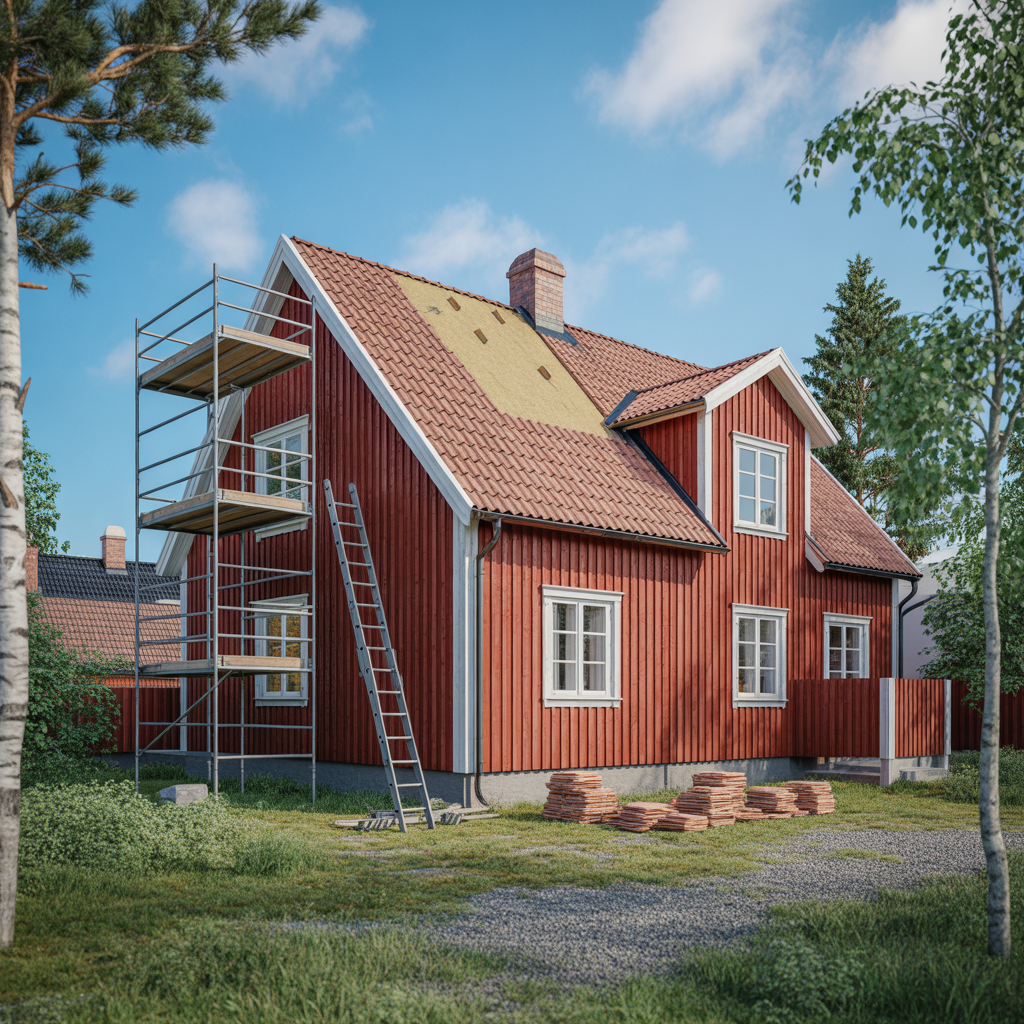 bygglov for takomlaggning nar kravs det och vad galler