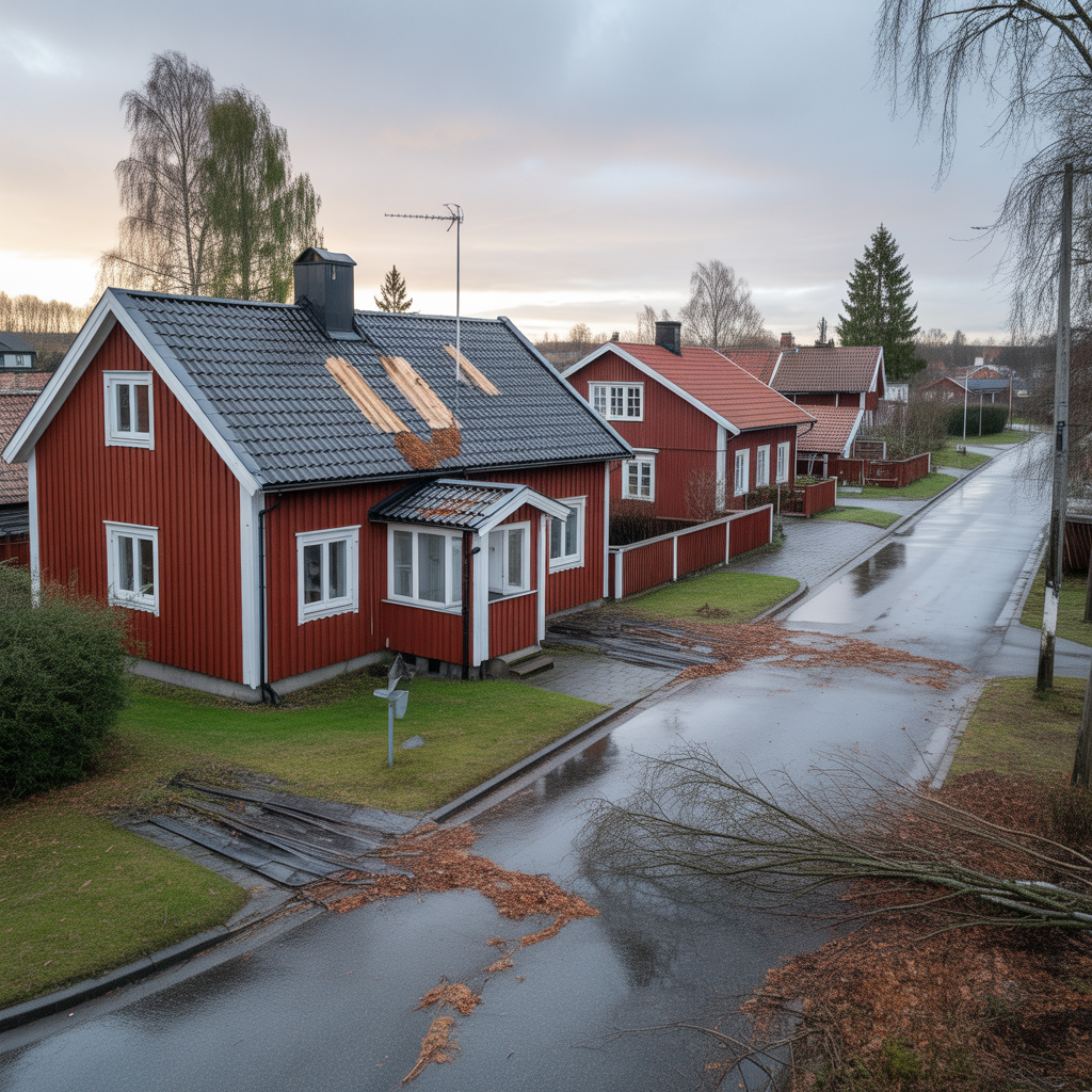 stormskador pa tak checklista direkt efter ovader
